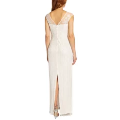 Top 10 😍 Adrianna Papell Embellished Illusion Gown Biscotti 🤩