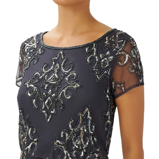 Cheap π₯° Adrianna Papell Rhinestone High-Low π Dress Rose π - Image 5