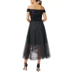 Discount 🎉 Adrianna Papell 👩 Women's Sequined Lace Boat-Neck Gown Marble 🤩