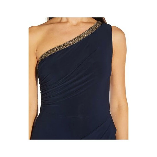 Flash Sale π Adrianna Papell Embellished One-Shoulder Jumpsuit Midnight π₯ - Image 3