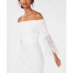 Coupon π Adrianna Papell π© Women's Sequined Embroidered Gown Silver Multi π