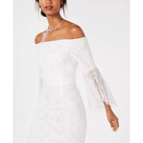 Coupon π Adrianna Papell π© Women's Sequined Embroidered Gown Silver Multi π