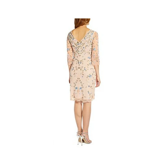 Coupon π Adrianna Papell Petite Embroidered Beaded Sheath π Dress Shell Multi π - Image 2
