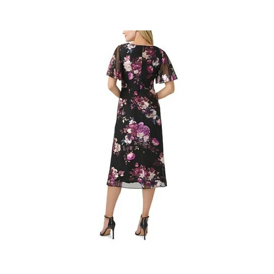New π Adrianna Papell π© Women's Floral-Print Midi π Dress Black Multi π - Image 2