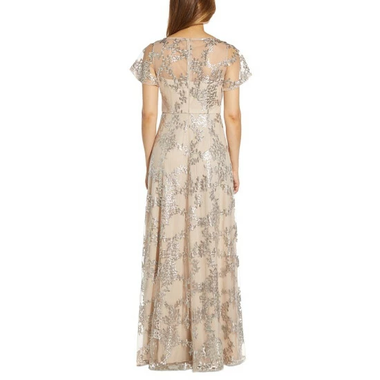Flash Sale β¨ Adrianna Papell Metallic Embroidered Gown Dusted Petal π - Image 2