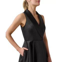 Best Sale π Adrianna Papell π© Women's Beaded Puff-Sleeve Surplice Gown Marble π§¨