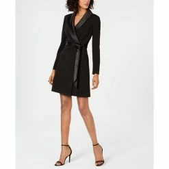 Deals ❤️ Adrianna Papell Tuxedo Sheath 👗 Dress Black 🎁