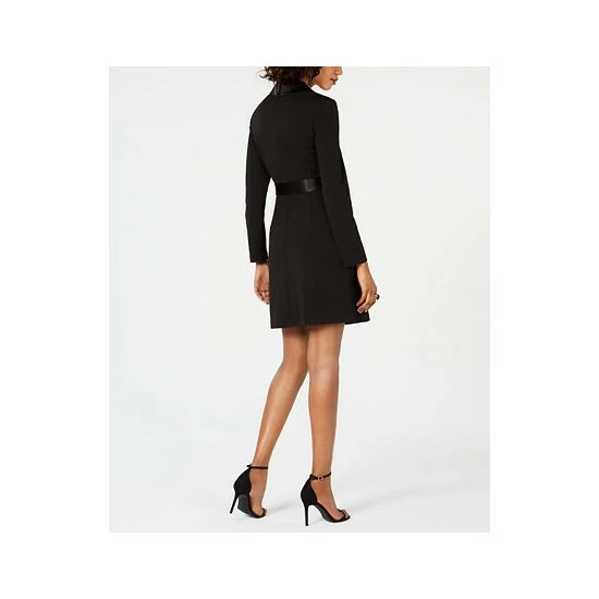 Deals β€οΈ Adrianna Papell Tuxedo Sheath π Dress Black π - Image 3