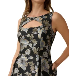 New π₯° Adrianna Papell Embellished Cowl-Back Gown Champagne β¨