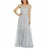 Deals 👏 Adrianna Papell Square-Neck Beaded Boho Gown Glacier 😉