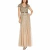 Best deal 🎁 Adrianna Papell Embellished V-Neck Gown Nude ✨