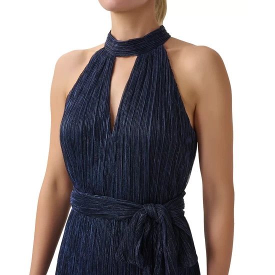 New π₯° Adrianna Papell Embellished Cowl-Back Gown Champagne β¨ - Image 5