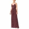 Hot Sale 🤩 Adrianna Papell 👩 Women's Cowl-Neck Tie-Front 👗 Dress Burgundy 👏