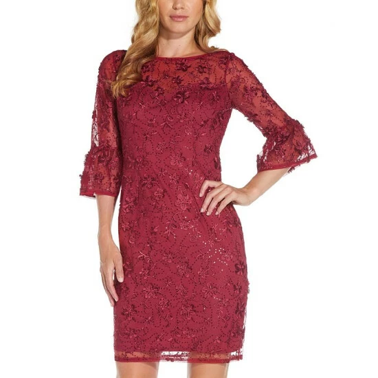 Cheapest β€οΈ Adrianna Papell Embellished Sheath π Dress Midnight π - Image 4