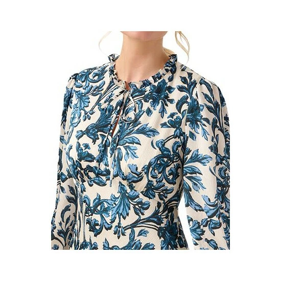 Flash Sale π Adrianna Papell Printed Midi π Dress Blue Multi βοΈ - Image 3