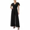Flash Sale 🥰 Adrianna Papell 👩 Women's Ruffled Overlay Jumpsuit Black ✔️