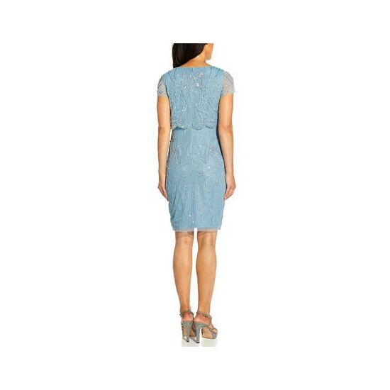 Coupon π Adrianna Papell Embellished Overlay π Dress Air Sky Blue π - Image 2