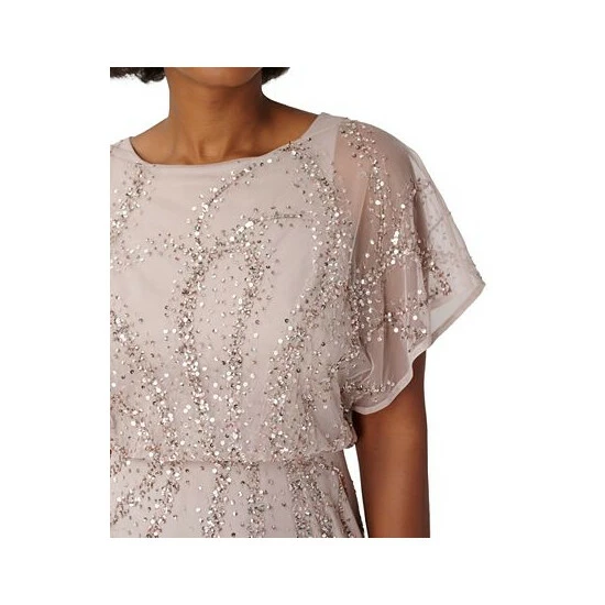 Promo π₯ Adrianna Papell π© Women's Beaded Cocktail π Dress Marble π― - Image 3