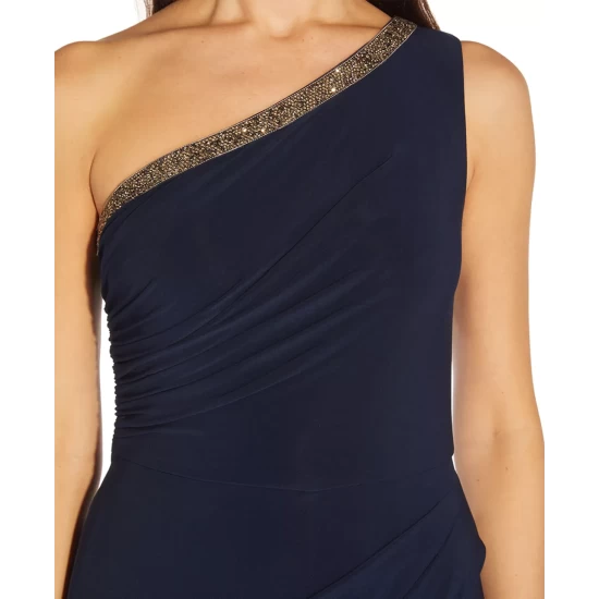 Buy βοΈ Adrianna Papell Embroidered Metallic Gown Gold π