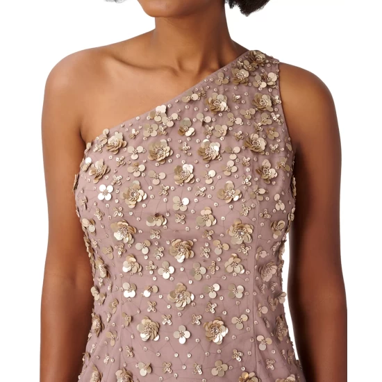 Buy βοΈ Adrianna Papell Embroidered Metallic Gown Gold π - Image 2