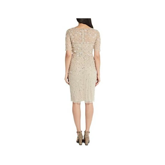 Top 10 β€οΈ Adrianna Papell Plus Size Embellished Sheath π Dress Biscotti Beige π - Image 2