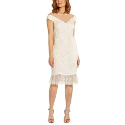 Buy π Adrianna Papell π© Women's Beaded Flutter-Sleeve Top Moonscape π